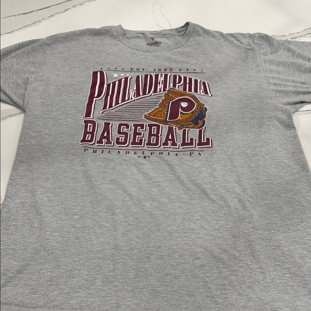 Men’s Phillies Heather Gray Cooperstowm Collection Winning Time T shirt XL